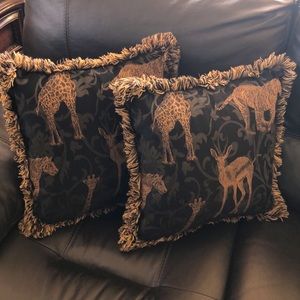 Elegant Safari Accent Pillows